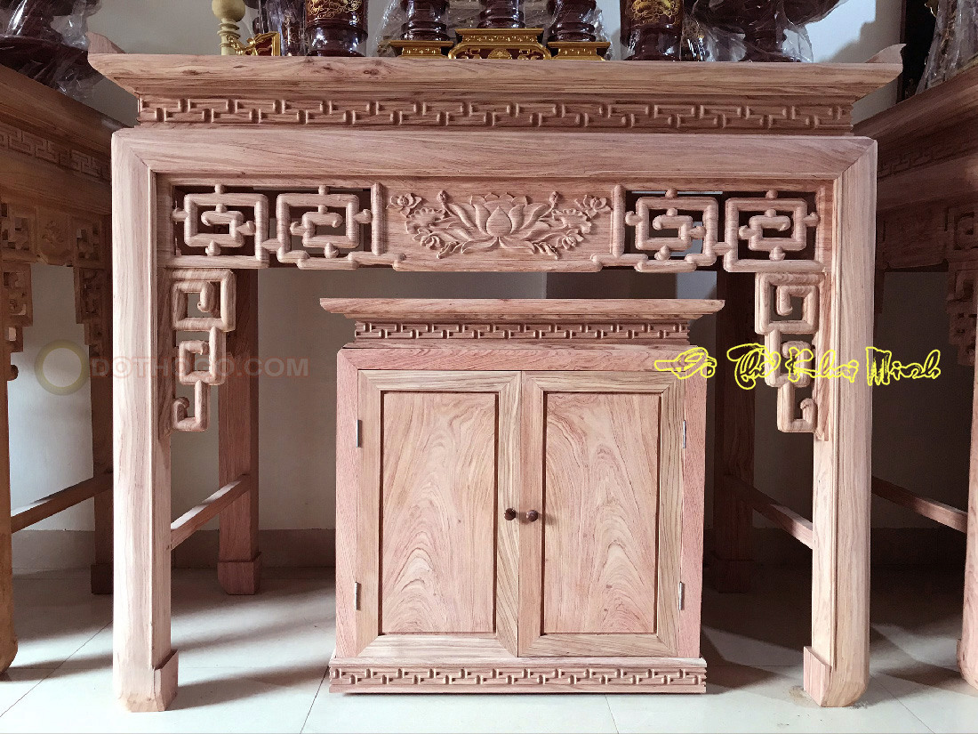 Bàn tủ thờ hiện đại gỗ Hương