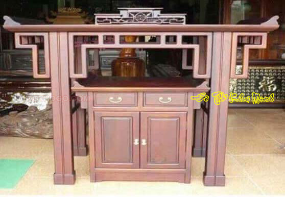 Mẫu bàn thờ gỗ Gụ đẹp cho nhà chung cư