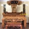 Bộ Cuốn thư Câu đối đẹp sơn son thếp bạc cùng sập thờ