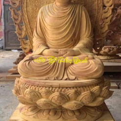 Tượng Phật A Di Đà ngồi gỗ Mít
