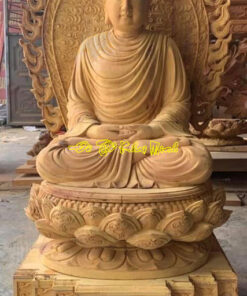 Tượng Phật A Di Đà ngồi gỗ Mít
