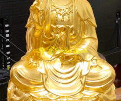 Tượng Phật Bà Quan Âm thếp vàng 9999