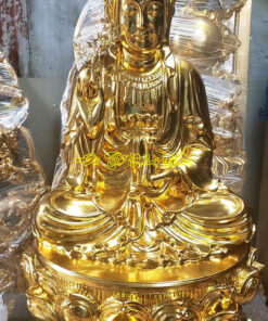 Tượng Phật Bà Quan Âm ngồi đài sen