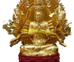 Tượng Phật bà Quan Âm nghìn mắt nghìn tay sơn son thếp bạc