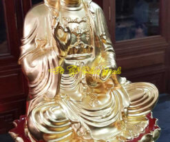 Tượng Phật Bà Quan Âm dát vàng 9999