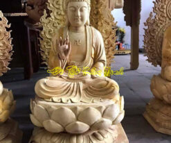 Tượng Phật Dược Sư gỗ Mít