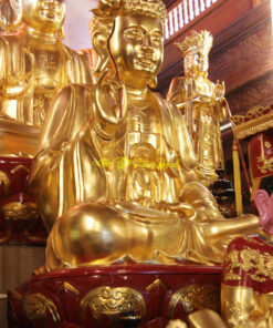 Tượng Phật Thích Ca Mâu Ni sơn son thếp vàng 9999