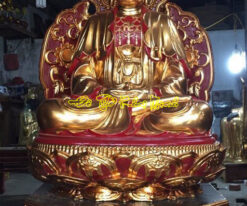 Tượng Tam Thế Phật sơn son thếp vàng
